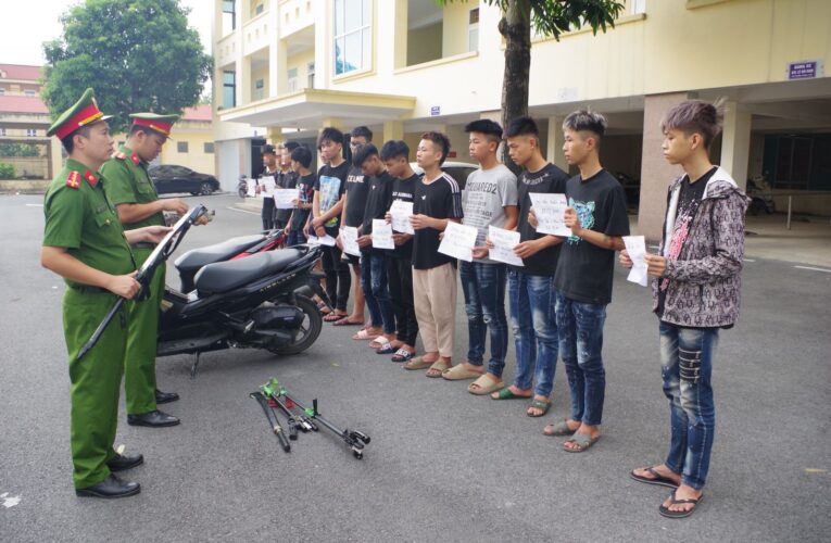 Cơ quan CSĐT Công an tỉnh (Phòng Cảnh sát hình sự) tạm giữ hình sự 11 thanh, thiếu niên gây rối trật tự công cộng