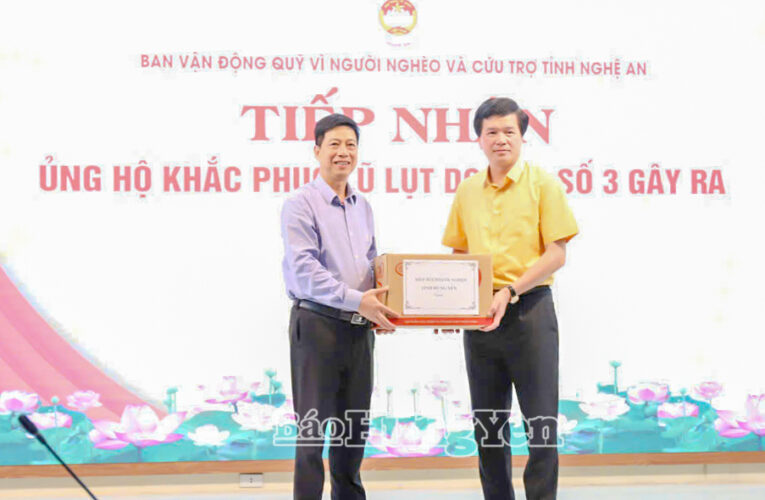 Tỉnh Hưng Yên hỗ trợ Nhân dân tỉnh Nghệ An 5 tỷ đồng khắc phục thiệt hại do bão số 3